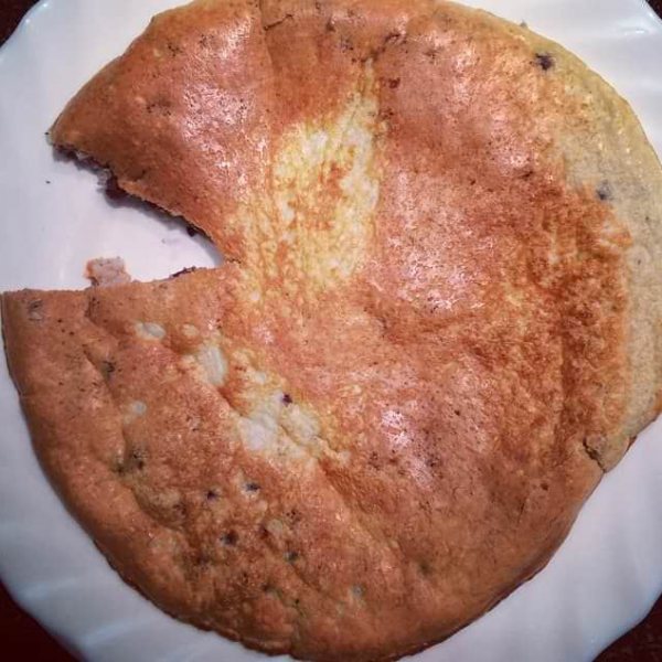 “Dying for Carbs” Blueberry Pancake