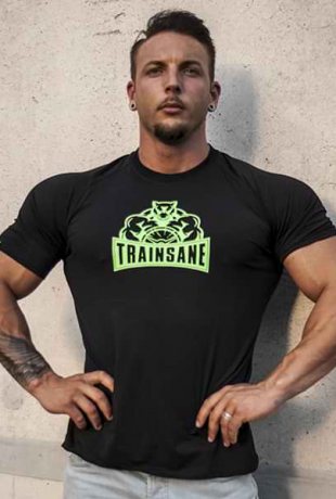 TRAINSANE Muscle T-Shirt BLACK