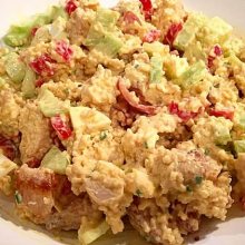 Couscous Salat mit Curry Sauce