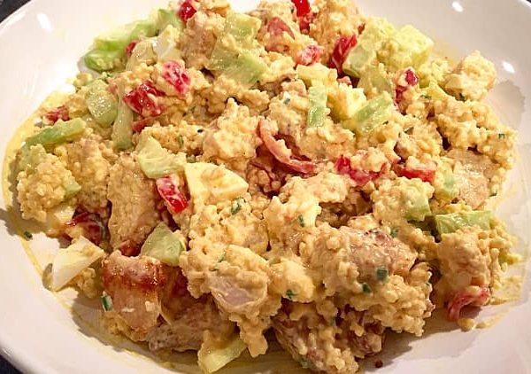 Couscous Salat mit Curry Sauce