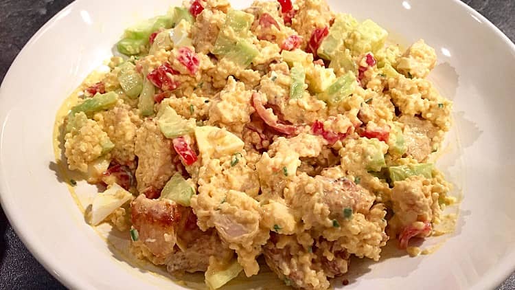 Couscous Salat mit Curry Sauce