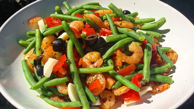 Scampi Bohnen Salat